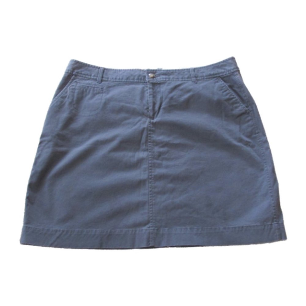 Old Navy A Line Skirt Womens Size 16P Dark Gray Flat Front Knee Length Back Slit